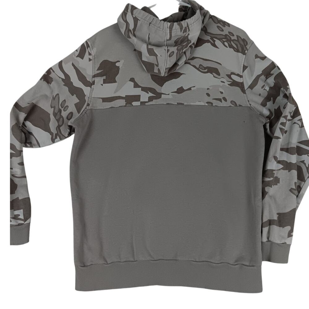 Under Armour‎ Hoodie Mens Medium Gray Camo Fleece Outdoors Performance